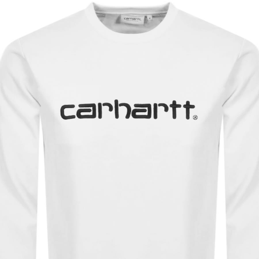 Alternative Image for ProductCarhartt Logo Sweatshirt White2